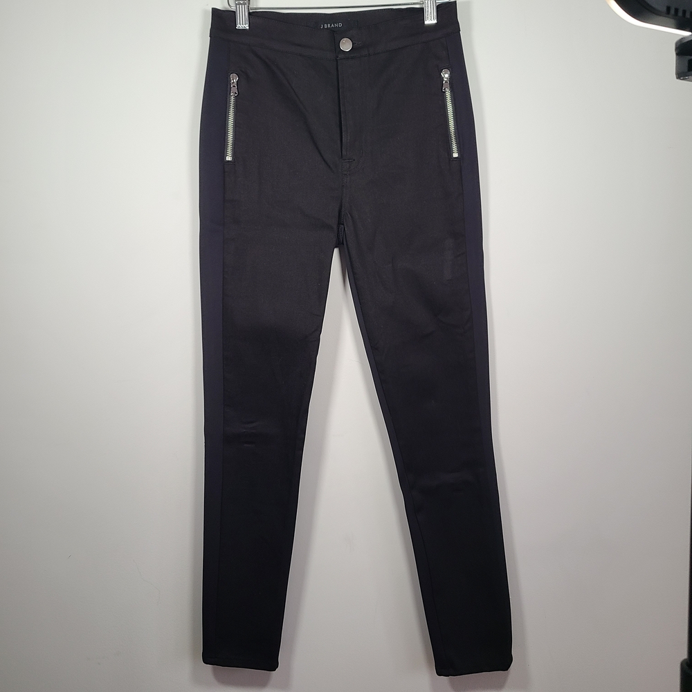 J Brand Black Trousers with Zipper Accents Size 26